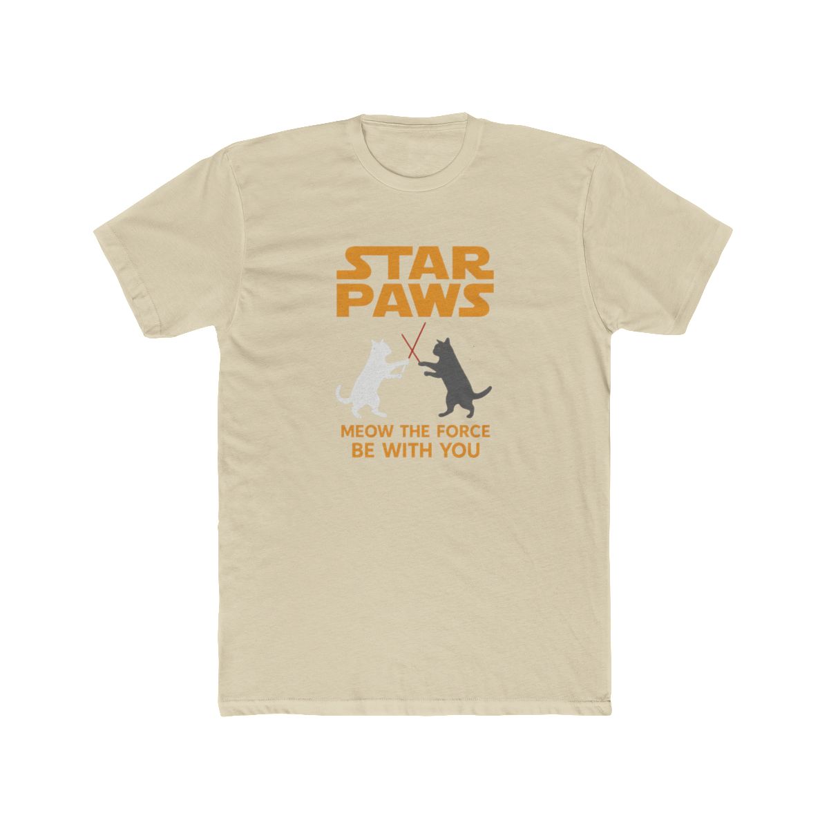 Meow the Force Be With You Star Wars Cat T-Shirt - alternate angle 4, merchandise