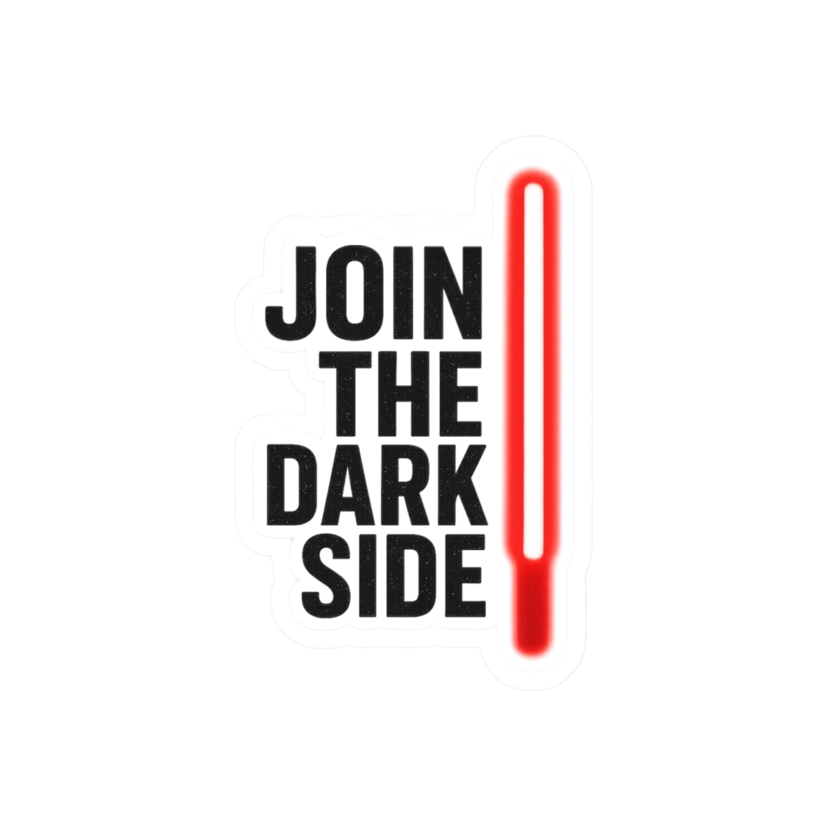 Sassy Lightsaber Trophy Sticker | Bold Sci-Fi Vinyl Decal - alternate angle 1, merchandise
