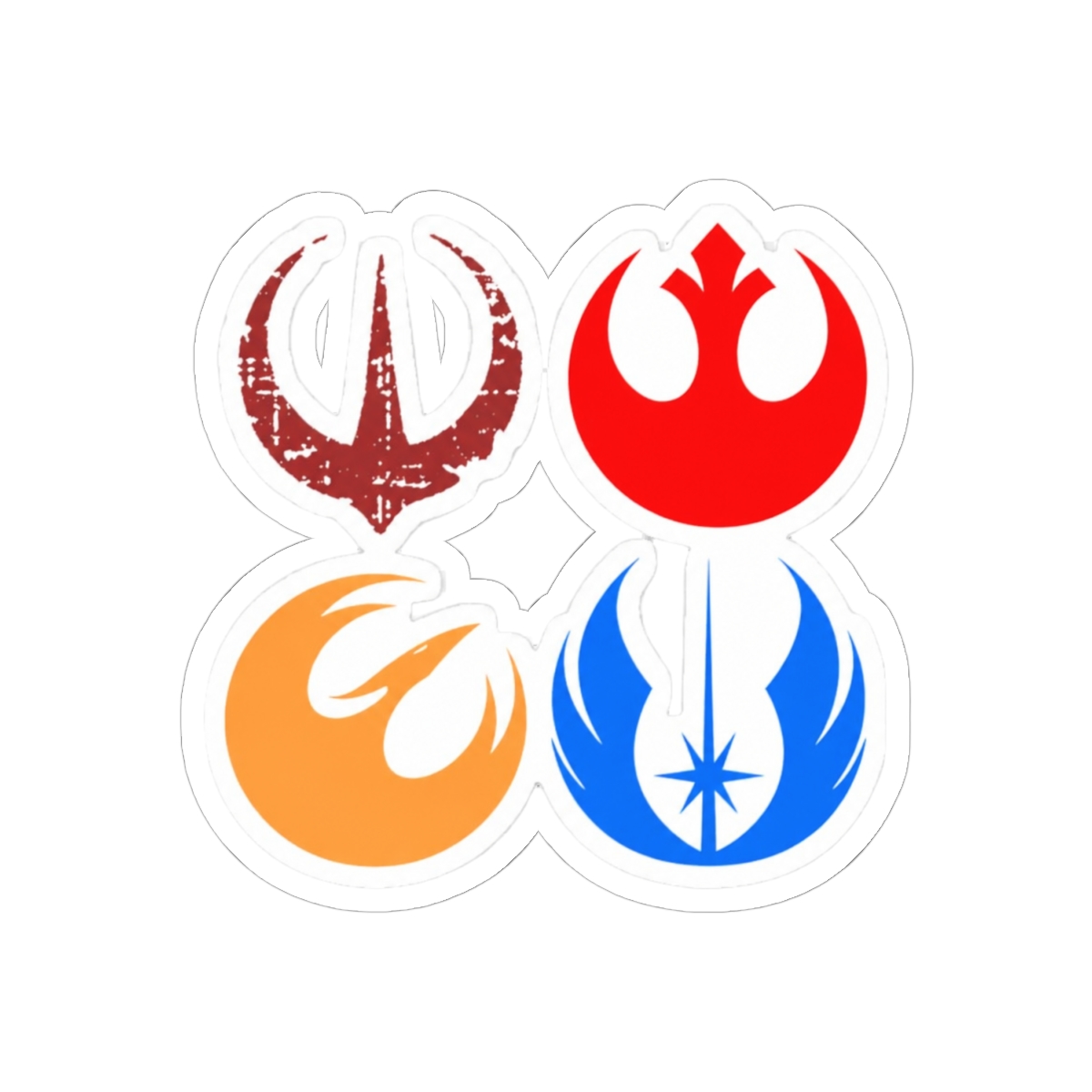 Rebellions Are Built on Hope Star Wars Rebel Emblem Collage Sticker | Bold Vinyl Decal - alternate angle 1, merchandise