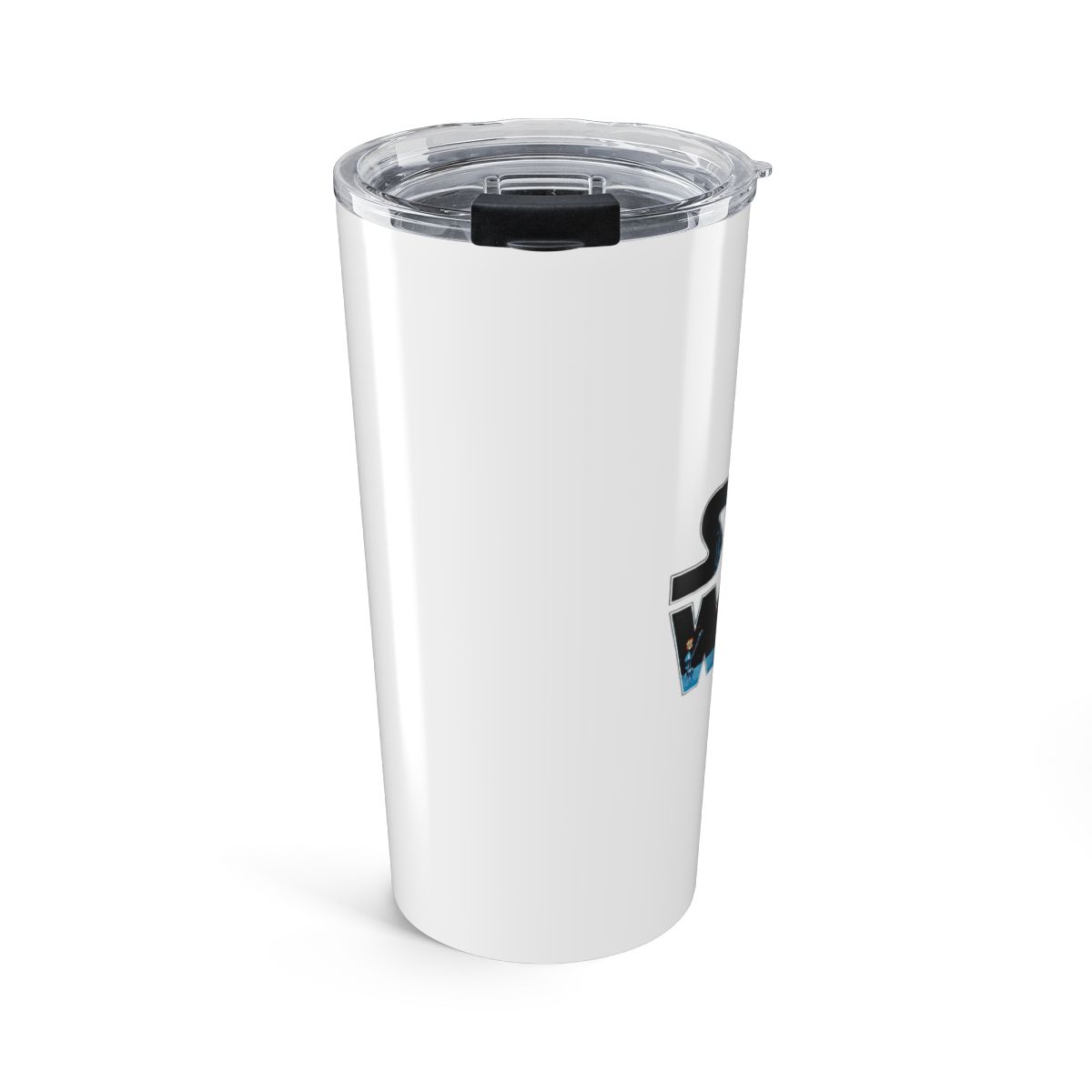 Star Wars Luke Skywalker Retro Video Game Logo Travel Mug - alternate angle 1, merchandise