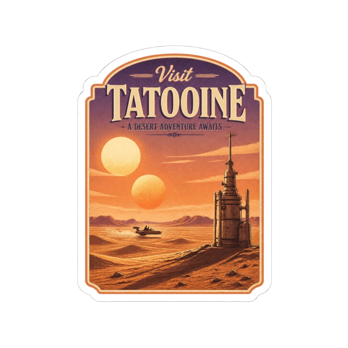 Star Wars "Visit Tatooine" Sticker - alternate angle 2, merchandise