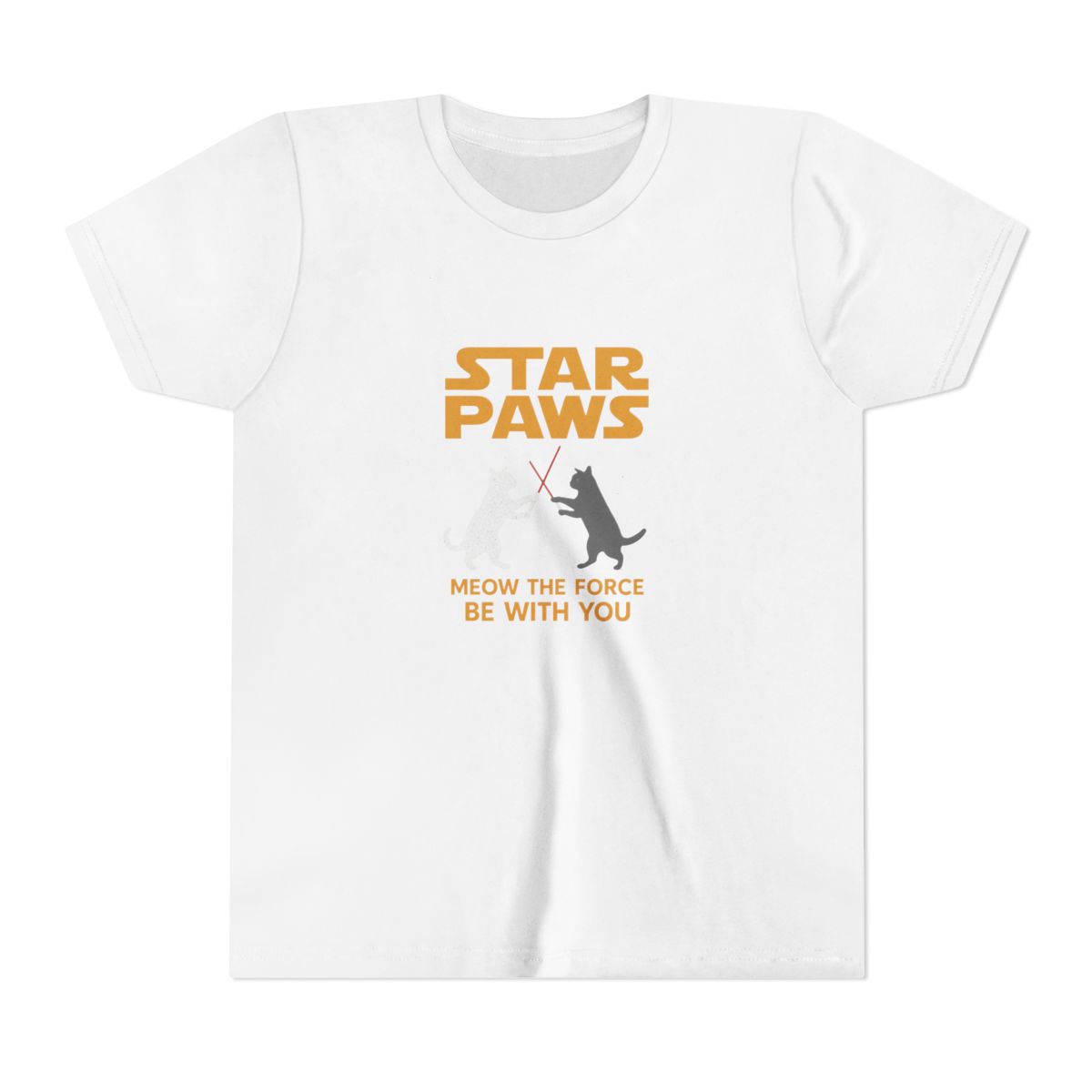 Meow the Force Be With You Star Wars Cat Kids T-Shirt